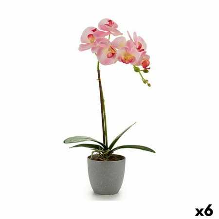 Dekorationspflanze Orchidee Kunststoff 13 x 39 x 22 cm (6 Stück)