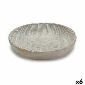 Flower Pot Dish With relief Sand 24 x 4,5 x 24 cm (6 Units)