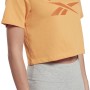 Damen Kurzarm-T-Shirt Reebok RI BL CROP TEE HT6206 Orange
