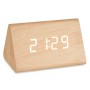 Digitale Desktop-Uhr Braun PVC Holz MDF 11,7 x 7,5 x 8 cm (12 Stück)