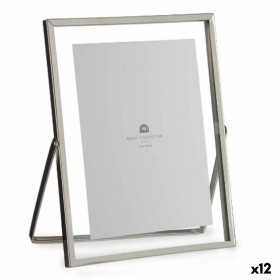 Fotorahmen Silberfarben Metall Glas Kunststoff 18,5 x 1 x 23 cm (12 Stück)