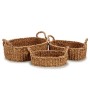 Set of Baskets With handles Brown 750 ml 1,5 L 3 L 37 x 23,5 x 17 cm 33 x 20 x 15,5 cm 25 x 16 x 13,5 cm (4 Units)