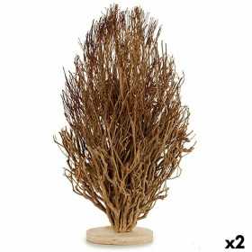 Figurine Décorative Arbre Bois Marron 35 x 65 x 35 cm (2 Unités)