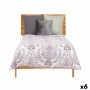 Reversible Bedspread 240 x 260 cm White Purple (6 Units)