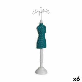 Jewellery Stand Rhombus Mannequin White Green Wood 11 x 40 x 12 cm (6 Units)