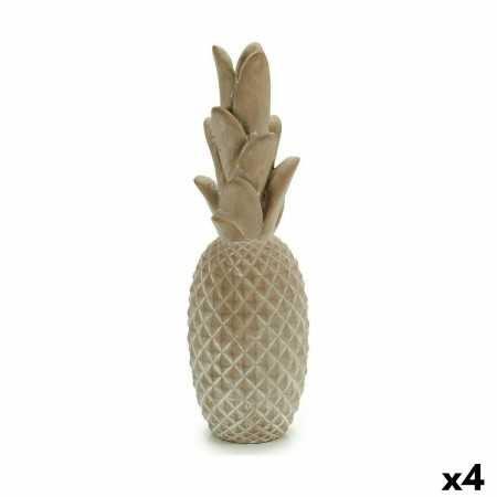 Figure décorative de jardin Ananas Pierre 12 x 38 x 12 cm (4 Unités)