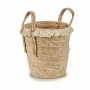 Planter With handles Natural Straw 23 x 30 x 22 cm (12 Units)