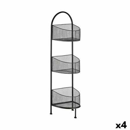 Bokhylla Svart Metall 21,2 x 97 x 28,5 cm (4 antal)