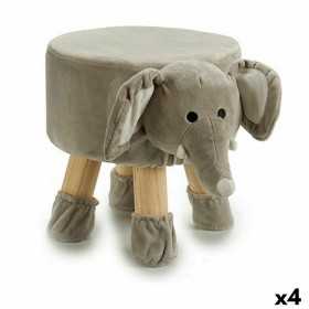 Stool Elephant 29 x 30 x 47 cm (4 Units)
