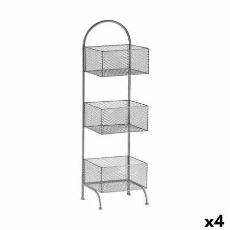 Bokhylla Silvrig Metall 20 x 99 x 32,5 cm (4 antal)