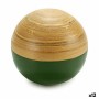 Figurine Décorative Ballon Marron Vert Bambou 10 x 10 x 10 cm (12 Unités)
