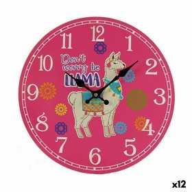 Horloge Murale Lama 3 x 33,8 x 33,8 cm (12 Unités)