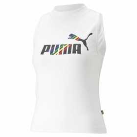 Damen Kurzarm-T-Shirt Puma Ess+ Love Is Love Sl Weiß