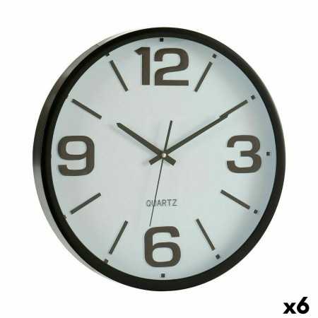 Wall Clock Crystal Plastic 40 x 5 x 40 cm (6 Units)