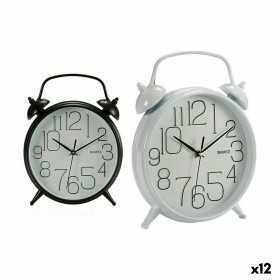 Wall Clock Glass Plastic 25,4 x 33,3 x 4,7 cm (12 Units)