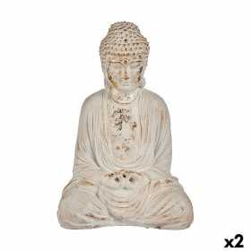 Dekorative Gartenfigur Buddha Polyesterharz 22,5 x 40,5 x 27 cm (2 Stück)