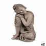 Dekorativ Trädgårdsfigur Buddha Polyresin 23 x 34 x 28 cm (2 antal)