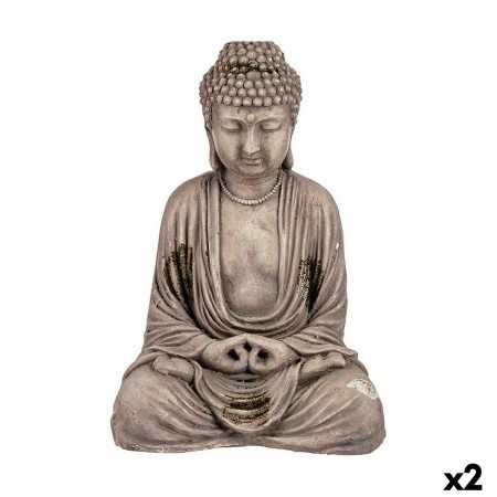 Dekorativ Trädgårdsfigur Buddha Polyresin 22,5 x 40,5 x 27 cm (2 antal)