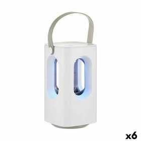 Lampe Antimoustiques Rechargeable à LED 2 en 1 Blanc ABS (6 Unités)