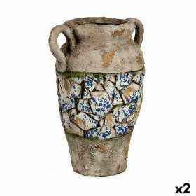 Dekorative Gartenfigur Vase Polyesterharz 21 x 34,5 x 28 cm (2 Stück)