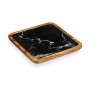 Centerpiece Marble 25 x 25 cm Brown Black Resin Mango wood (6 Units)