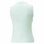 Women’s Short Sleeve T-Shirt Puma Slim Logo Tank Aquamarine