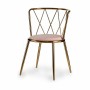 Chair Rhombus Pink Golden Metal 50,5 x 73 x 51 cm (2 Units)