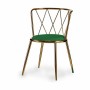 Chair Rhombus Green Golden Metal 50,5 x 73 x 51 cm (2 Units)