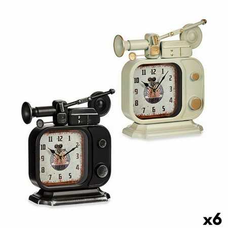 Table clock Camera Metal 10 x 28 x 25 cm (6 Units)