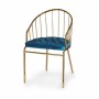 Chaise Barres Bleu Doré Fer 51 x 81 x 52 cm (2 Unités)