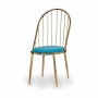 Chair Bars Blue Golden Iron 48 x 95,5 x 48 cm (2 Units)