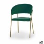 Chaise Vert Doré Fer 49 x 80,5 x 53 cm (2 Unités)
