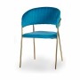 Chair Blue Golden Iron 49 x 80,5 x 53 cm (2 Units)