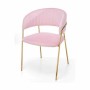 Chair Pink Golden Iron 49 x 80,5 x 53 cm (2 Units)