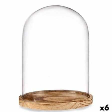 Decorative Figure Dome Brown Transparent 22,5 x 28 x 22,5 cm (6 Units)