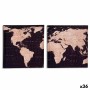 Canvas World Map 1,5 x 28 x 28 cm (36 Units)