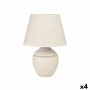 Desk lamp 40 W Waves Beige Ceramic 33 x 45 x 33 cm (4 Units)