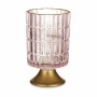 LED-lykta Rosa Gyllene Glas 10,7 x 18 x 10,7 cm (6 antal)