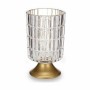 Lanterne à LED Transparent Doré verre 10,7 x 18 x 10,7 cm (6 Unités)