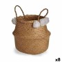 Panier décoratif Blanc Naturel Joncs 25 L 30 x 35,5 x 31 cm (8 Unités)