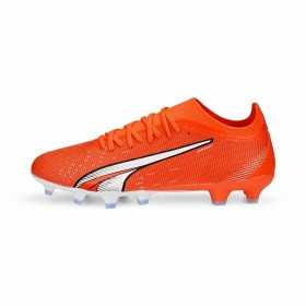 Chaussures de Football pour Adultes Puma Ultra Match Fg/Ag Orange Foncé Unisexe
