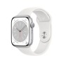 Smartklocka Apple Watch Series 8 45 mm Silvrig Vit