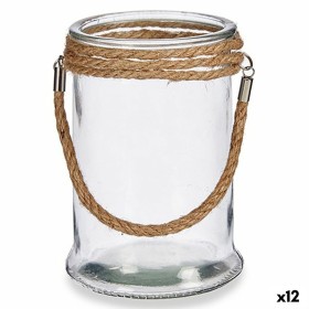 Ljusstakar Transparent Glas Sjögräs 12,5 x 17 x 12,5 cm (12 antal)