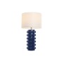 Desk lamp Home ESPRIT Blue White Stoneware 50 W 220 V 40 x 40 x 74 cm