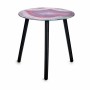 Side table Marble Black Pink Crystal 40 x 41,5 x 40 cm (4 Units)