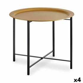 Table d'appoint Noir Doré Métal 62 x 48,5 x 62 cm (4 Unités)