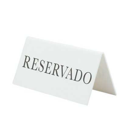 Schild Securit Reservado Desktop Weiß 5 x 10 x 4,5 cm 5 Stück