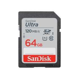 Micro-SD Minneskort med Adapter SanDisk SDSDUNR 64 GB