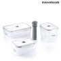 Set of 3 Containers for Vacuum Packing with Manual Pump Vacse InnovaGoods V0103424 (Refurbished A)