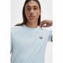 T-Shirt Fred Perry Ringer Himmelsblau